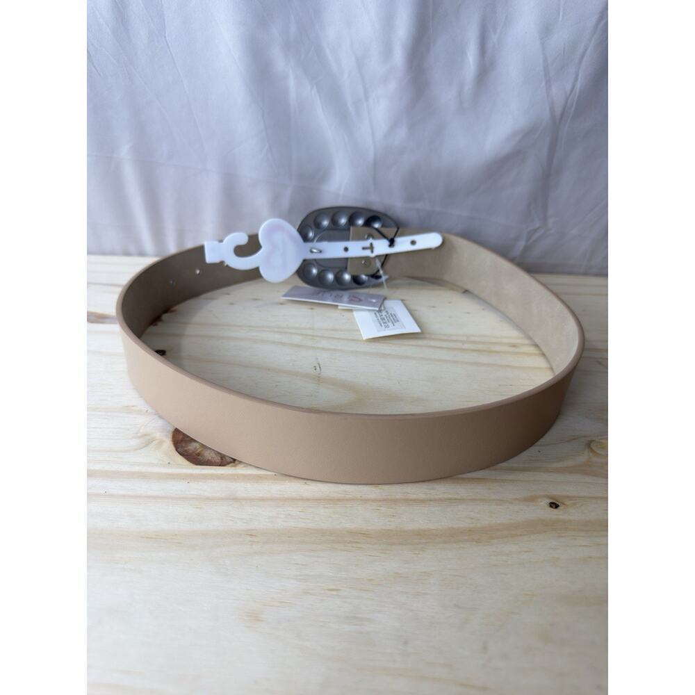 NWT True Love Western Tan Belt Silver Buckle Boho Cowboy Women’s Size S - Picture 5 of 11